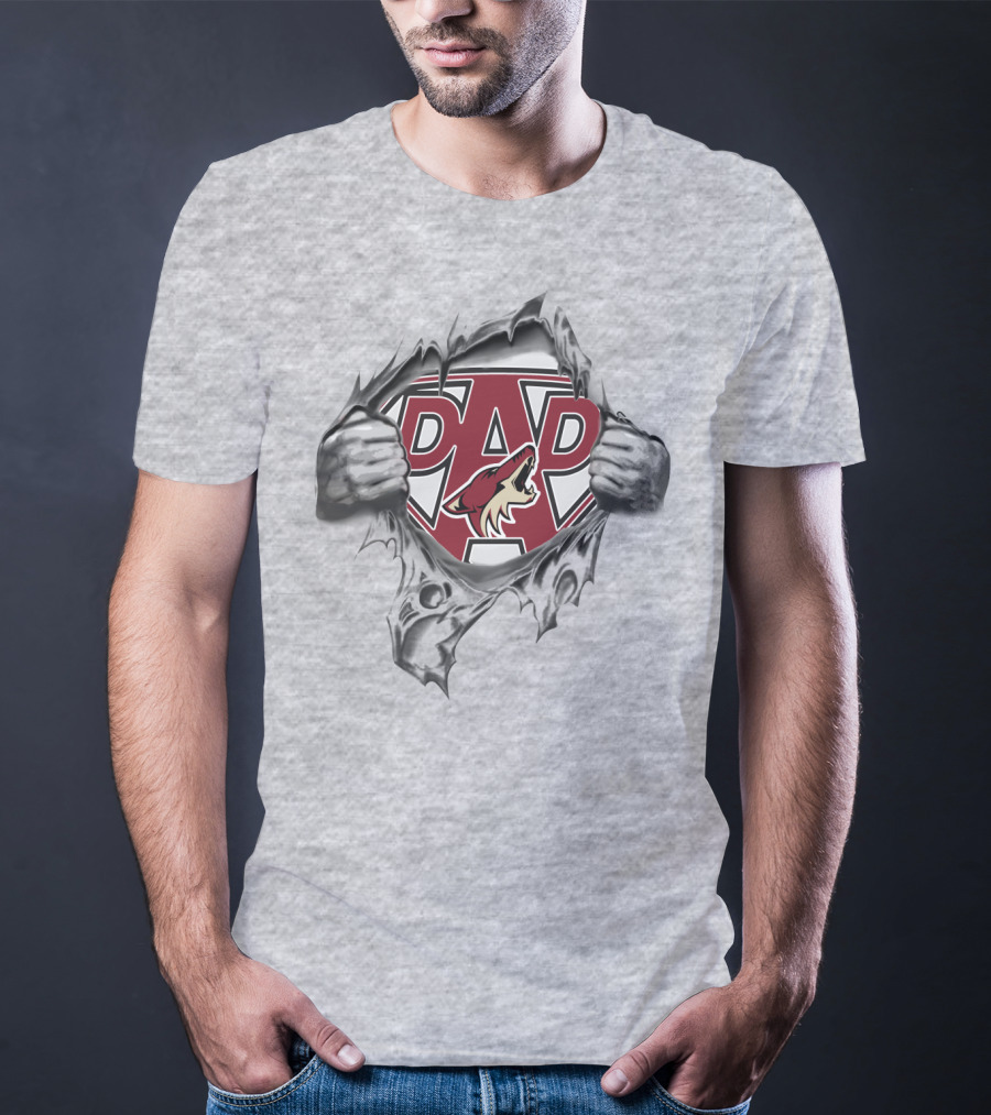Coyotes Dad Superhero Reveal T-Shirt