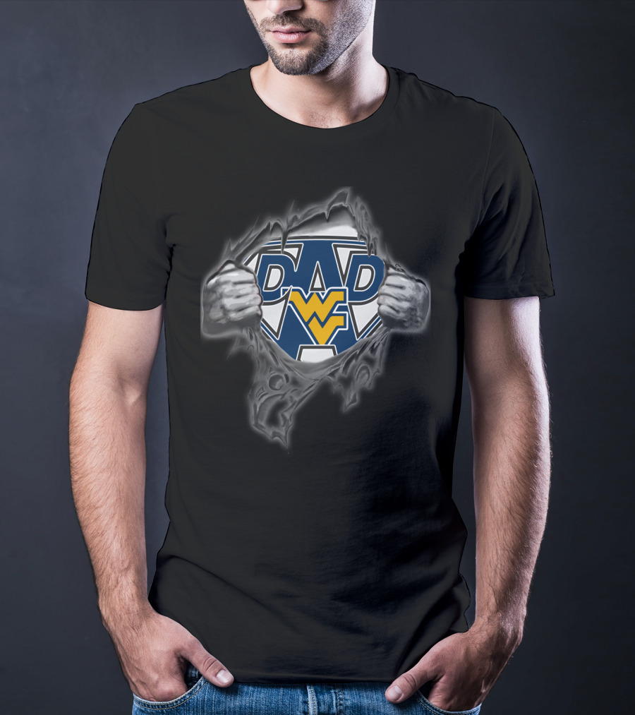 West Virginia Mountaineers Dad Superhero T-Shirt