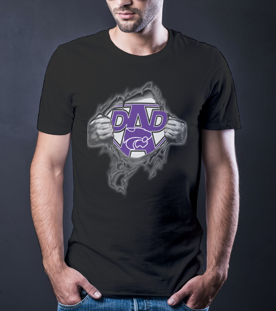 Kansas State Wildcats Super Dad Hero T-Shirt