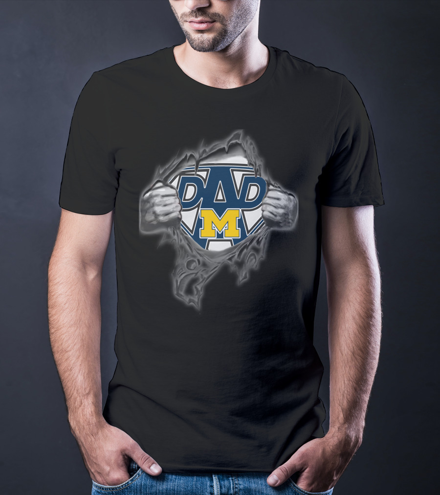 University Of Michigan Super Dad Wolverines T-Shirt