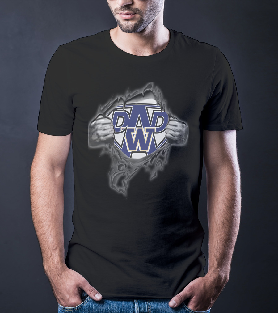 Huskies Super Dad Washington T-Shirt