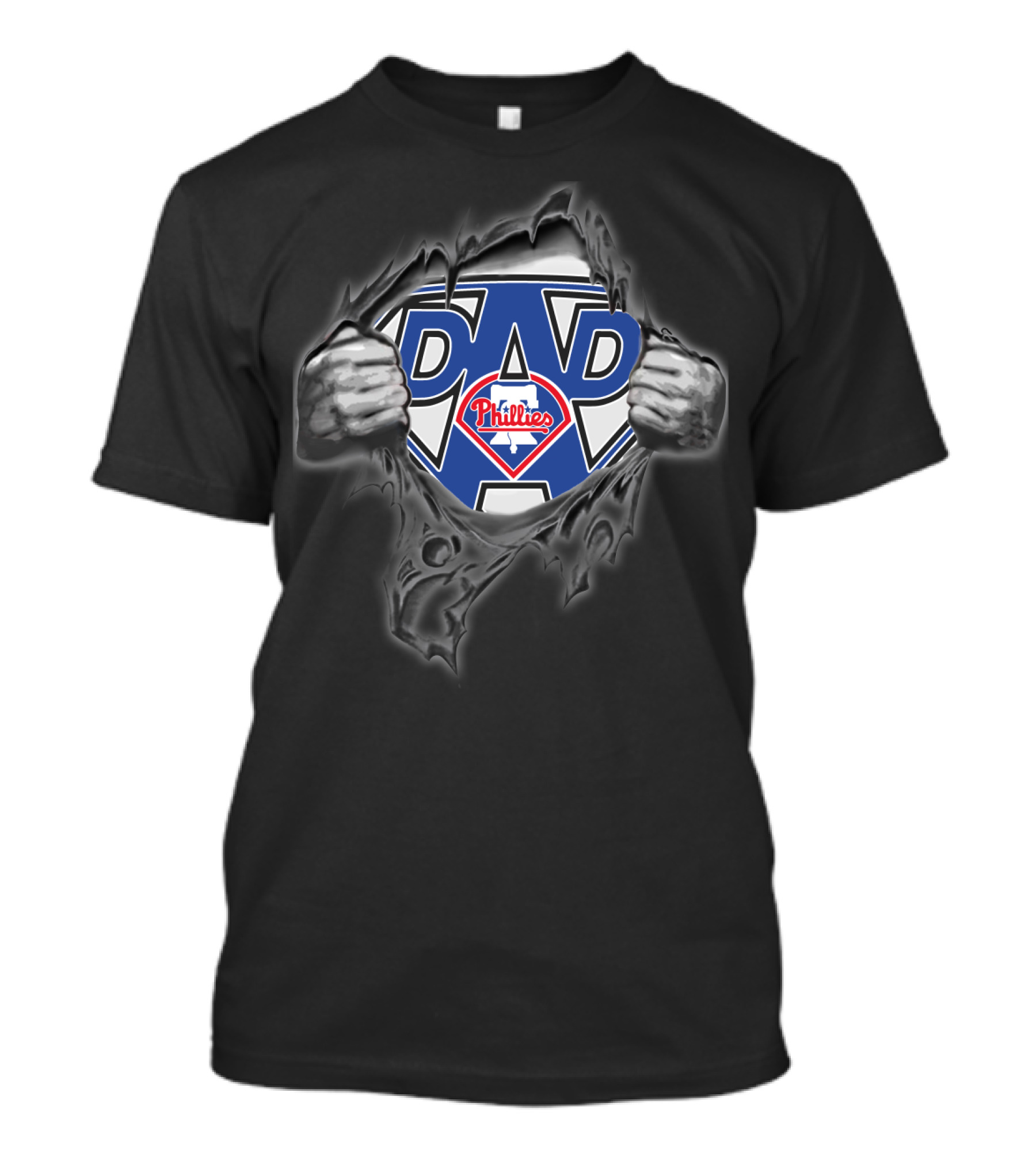 Philadelphia Phillies Dad Superhero Emblem T-Shirt