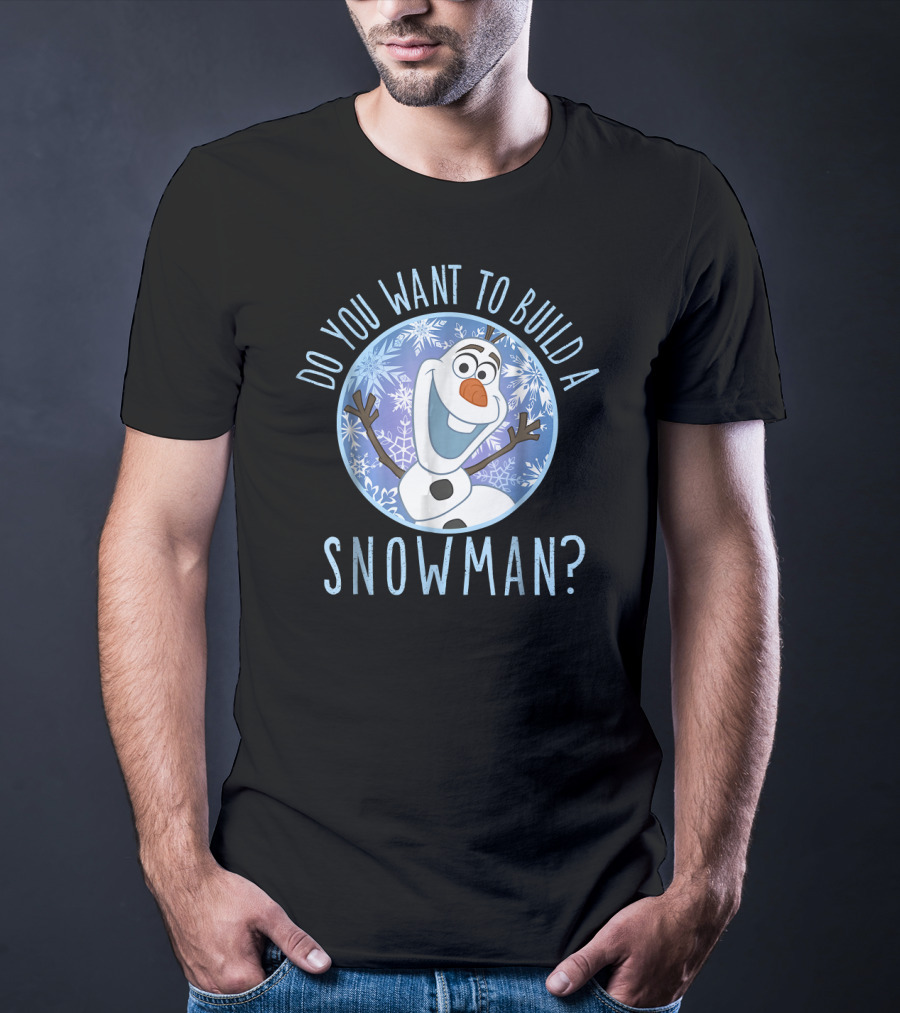 Disney Frozen Olaf Do You Want To Build A Snowman Snowflakes T-Shirt