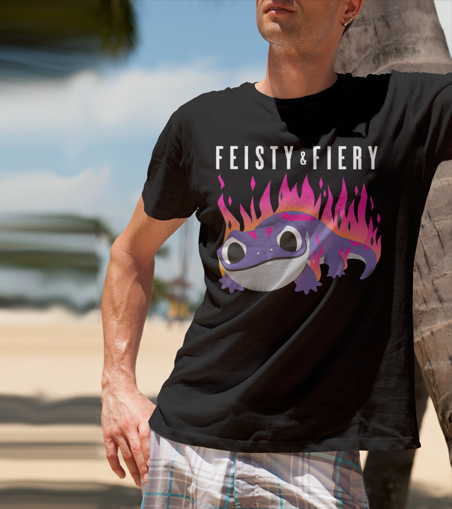 Disney Frozen 2 Bruni Salamander Feisty And Fiery With Flames T-Shirt
