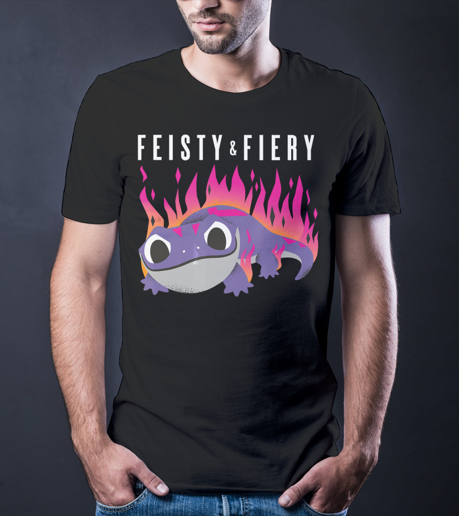 Disney Frozen 2 Bruni Salamander Feisty And Fiery With Flames T-Shirt