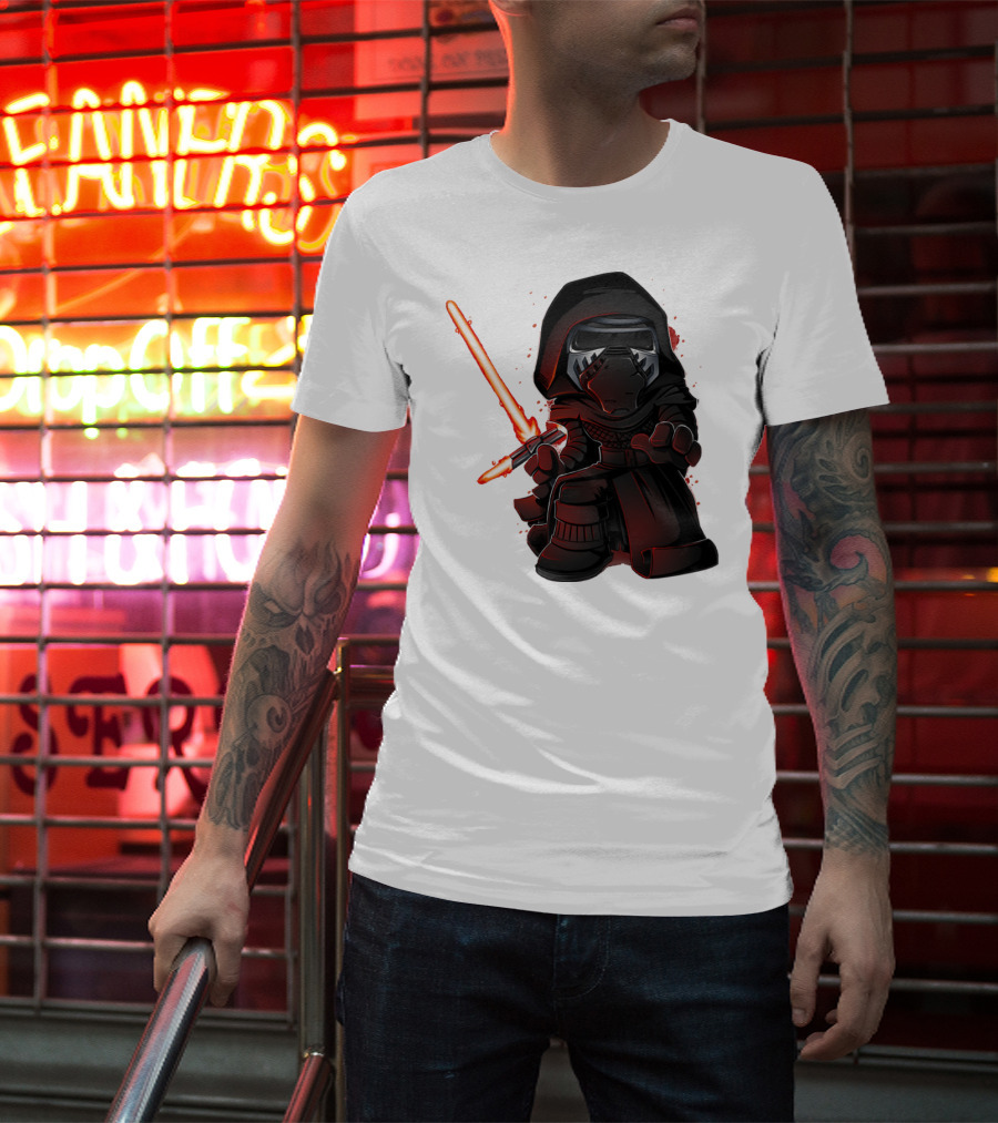 Kylo Ren Chibi With Red Lightsaber T-Shirt