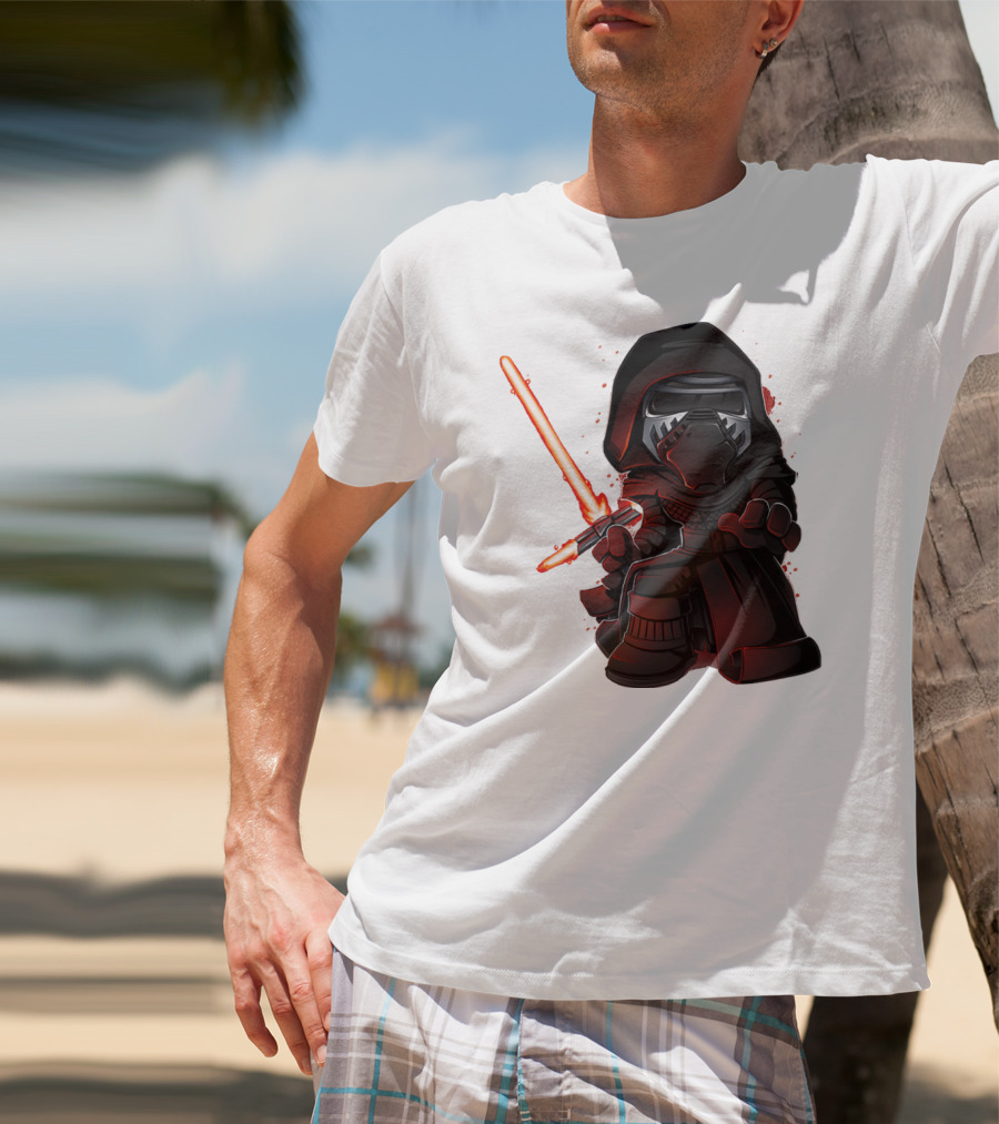 Kylo Ren Chibi With Red Lightsaber T-Shirt