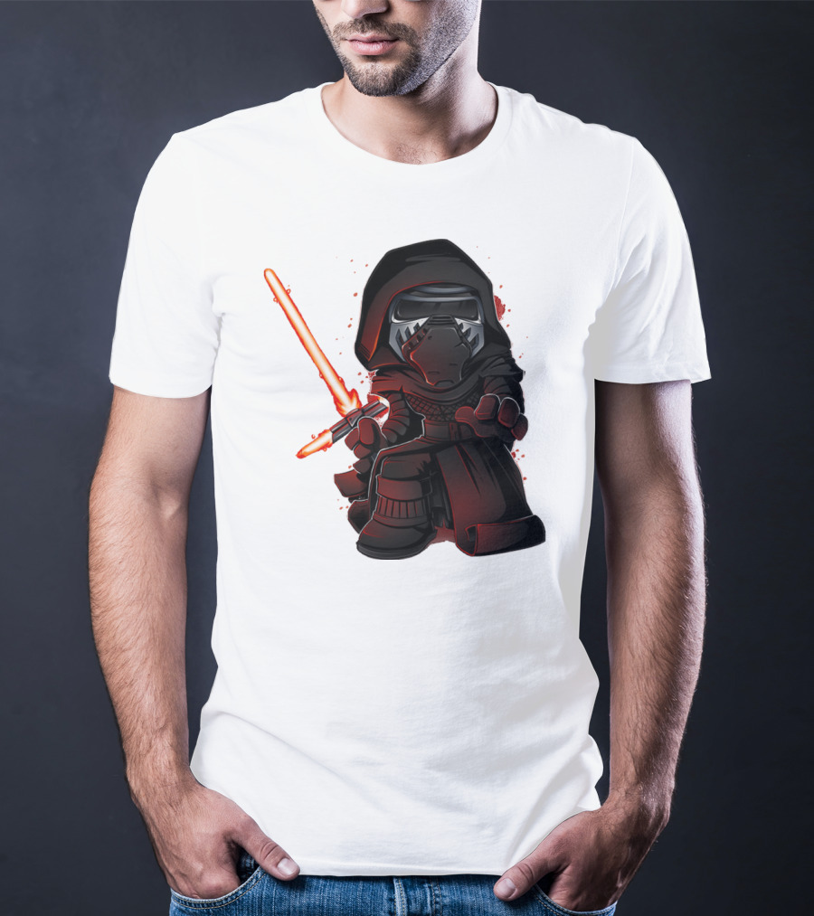 Kylo Ren Chibi With Red Lightsaber T-Shirt
