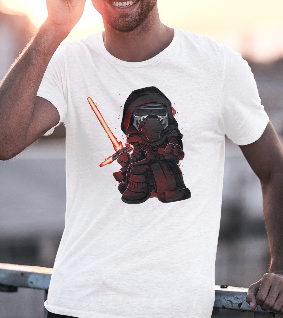 Kylo Ren Chibi With Red Lightsaber T-Shirt