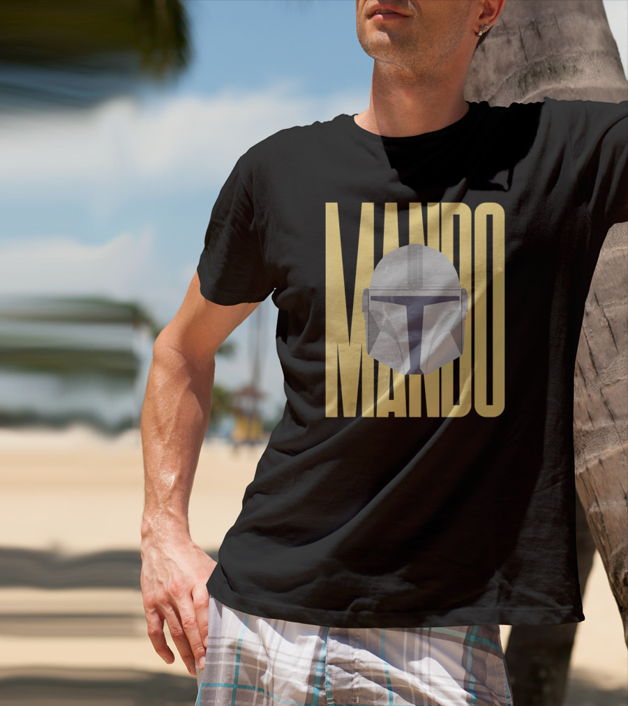 Mando Helmet Star Wars The Mandalorian Merch T-Shirt