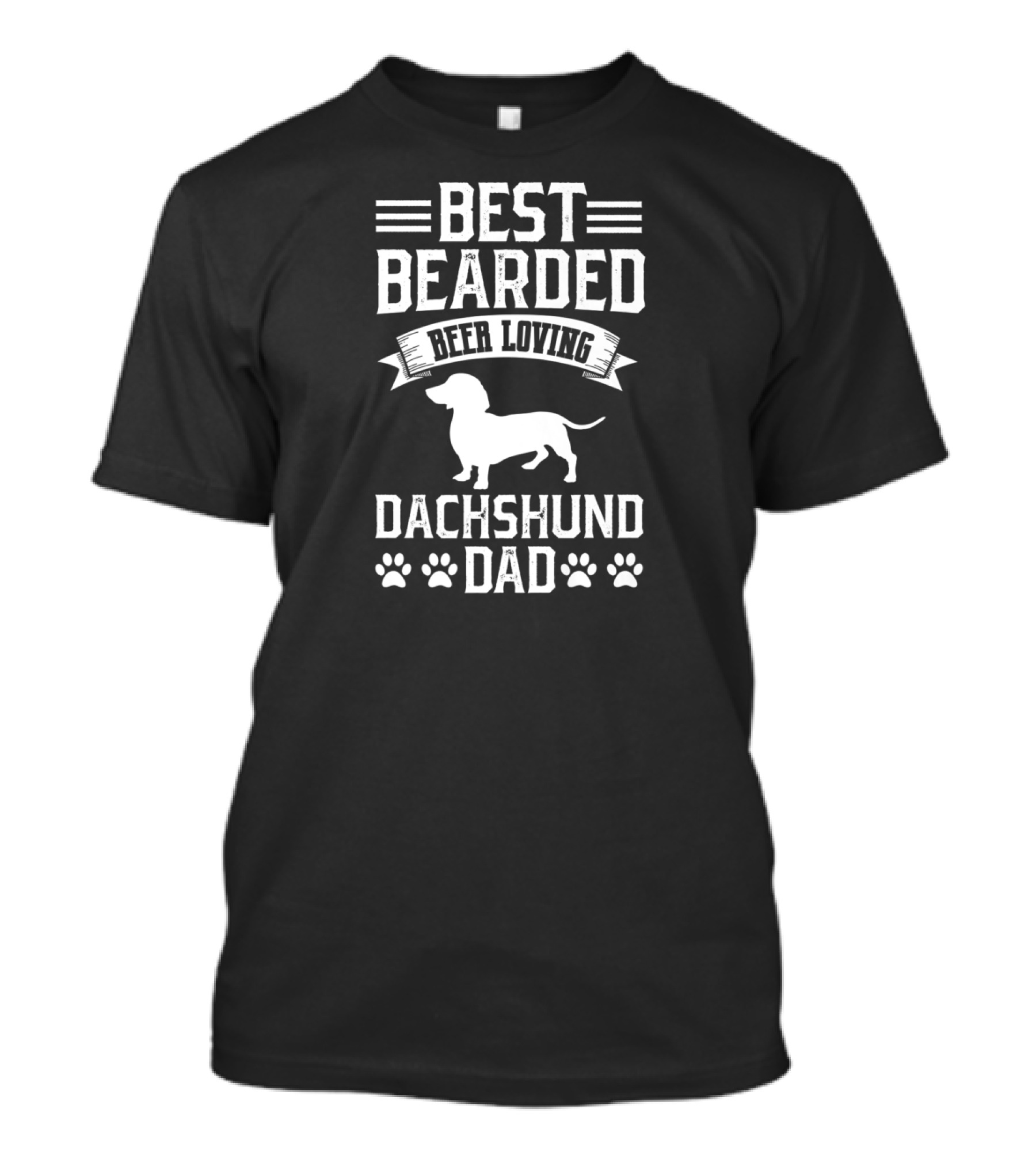 Best Bearded Beer Loving Dachshund Dad T-Shirt