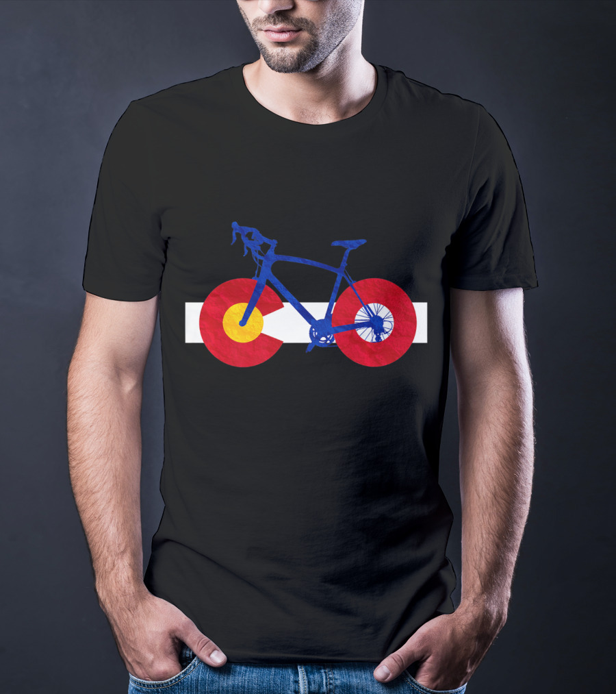 Colorado Flag Cycling Fusion Road Bike T-Shirt