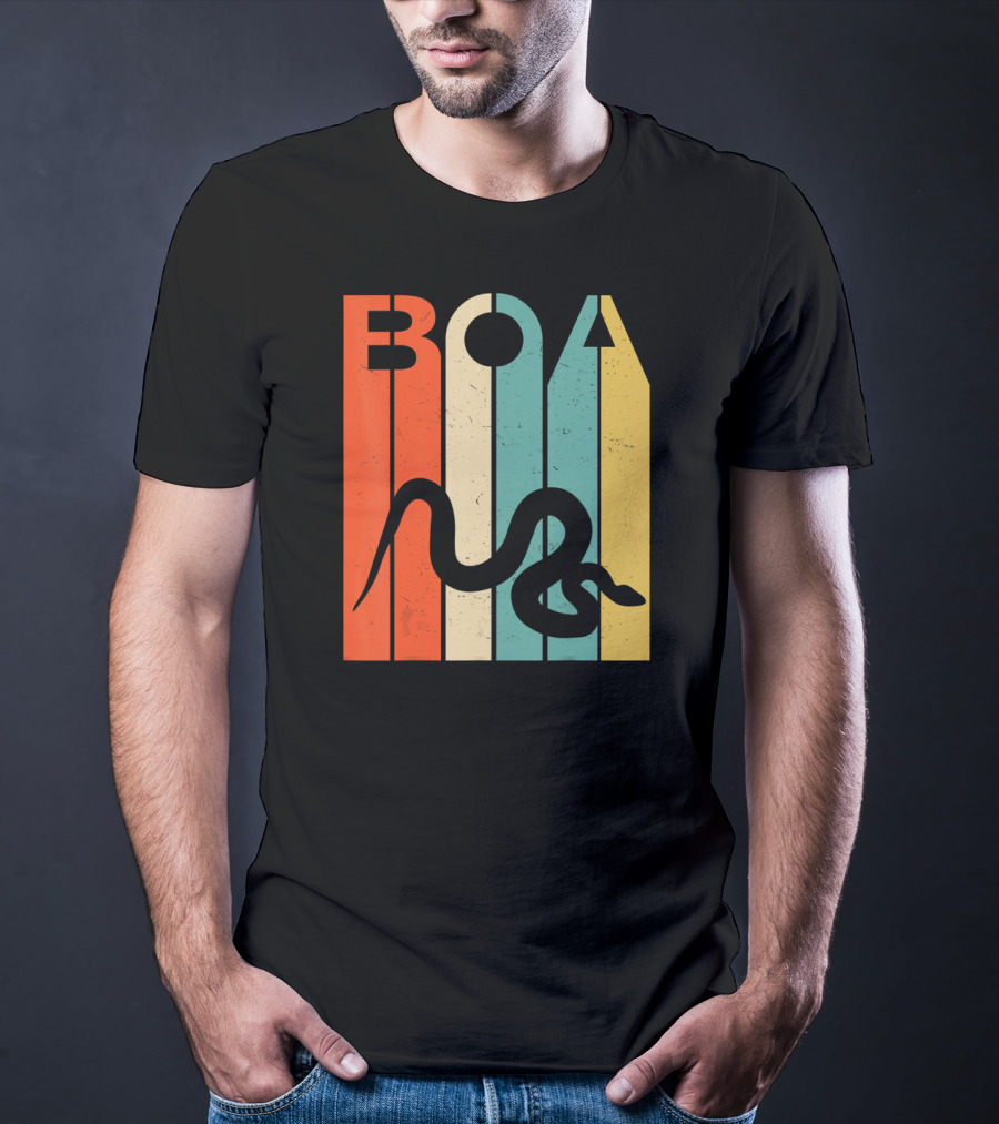 Boa Retro Stripes Vintage Constrictor T-Shirt