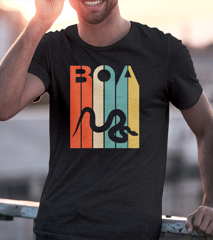 Boa Retro Stripes Vintage Constrictor T-Shirt