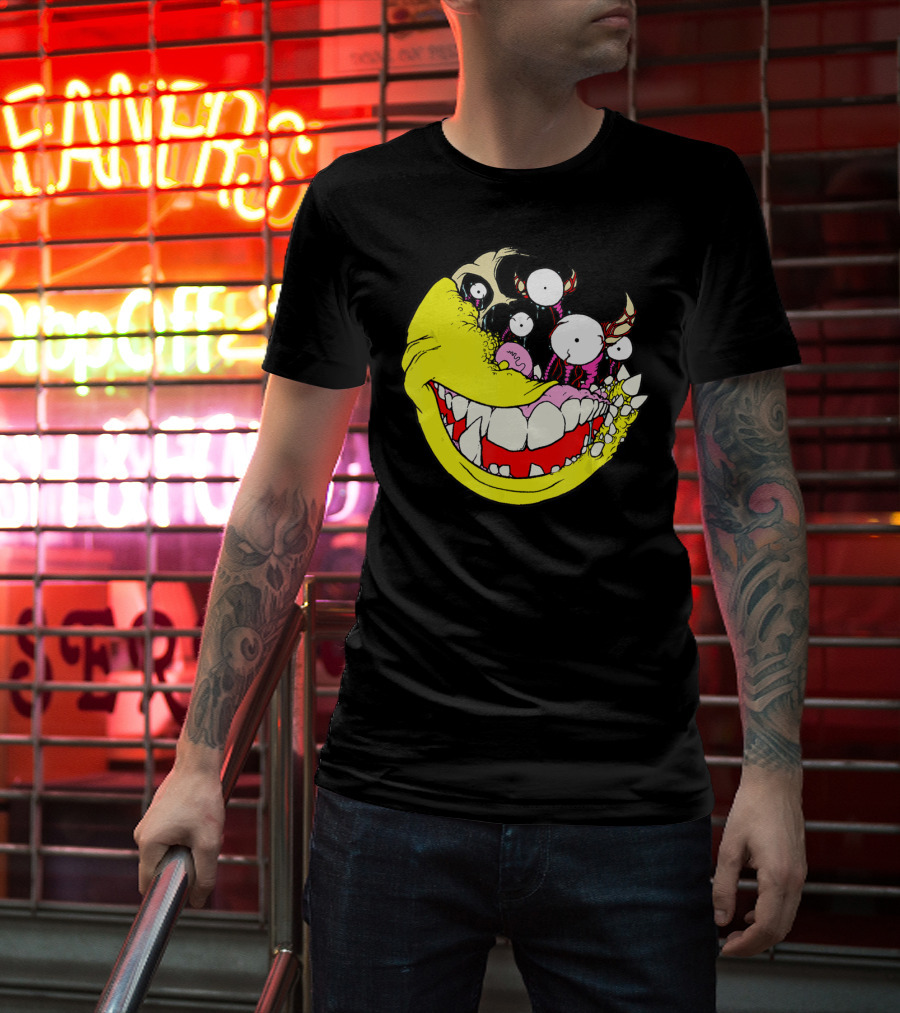 Wouldn't Hurt You To Smile Monster Face With Teeth And Eyes T-Shirt