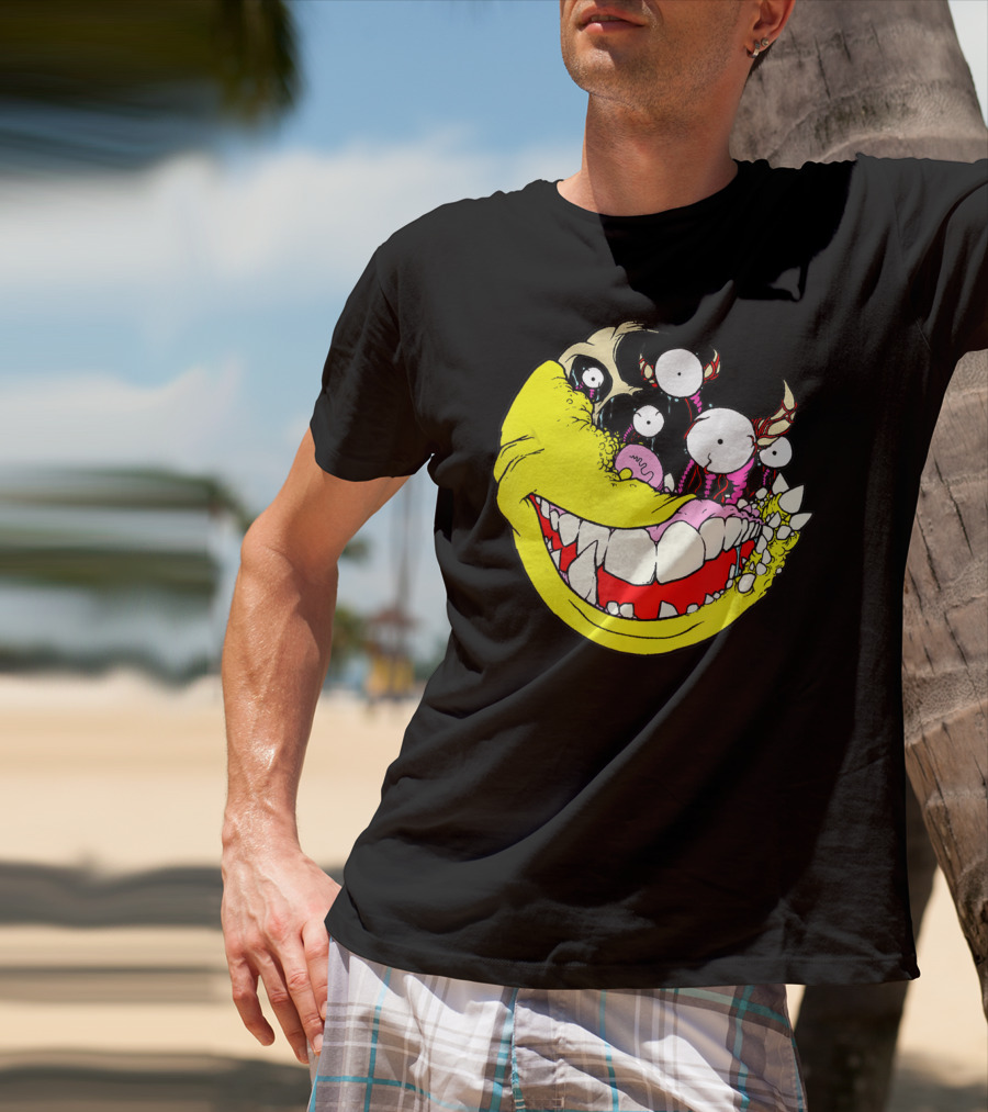 Wouldn't Hurt You To Smile Monster Face With Teeth And Eyes T-Shirt