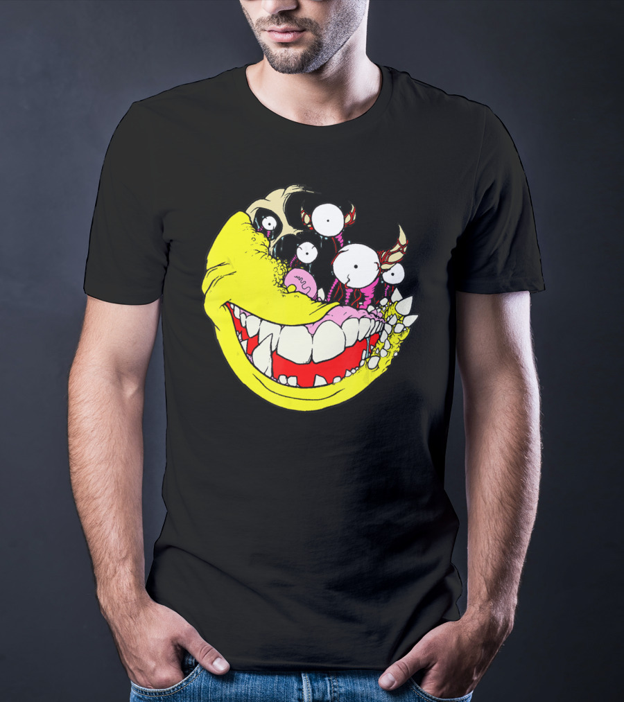 Wouldn't Hurt You To Smile Monster Face With Teeth And Eyes T-Shirt