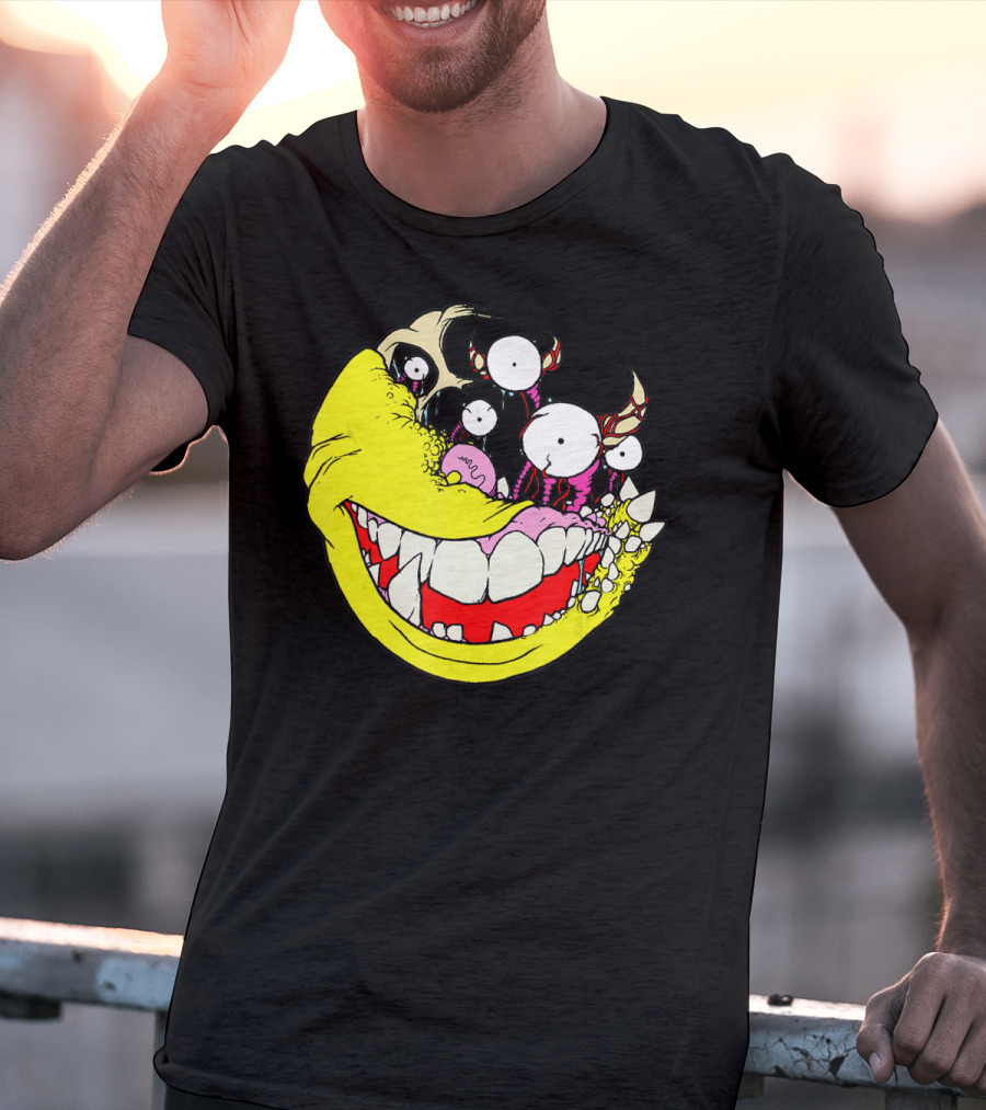 Wouldn't Hurt You To Smile Monster Face With Teeth And Eyes T-Shirt
