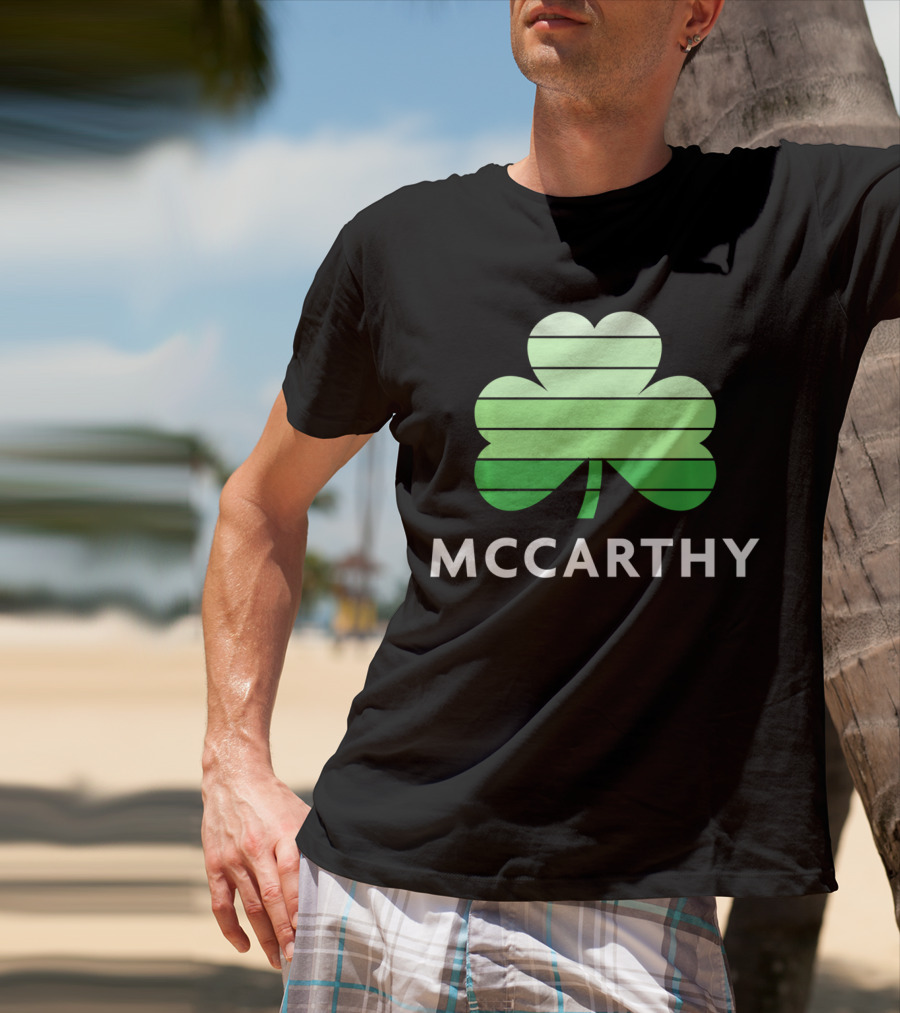 McCarthy Shamrock Irish Heritage Family Name T-Shirt