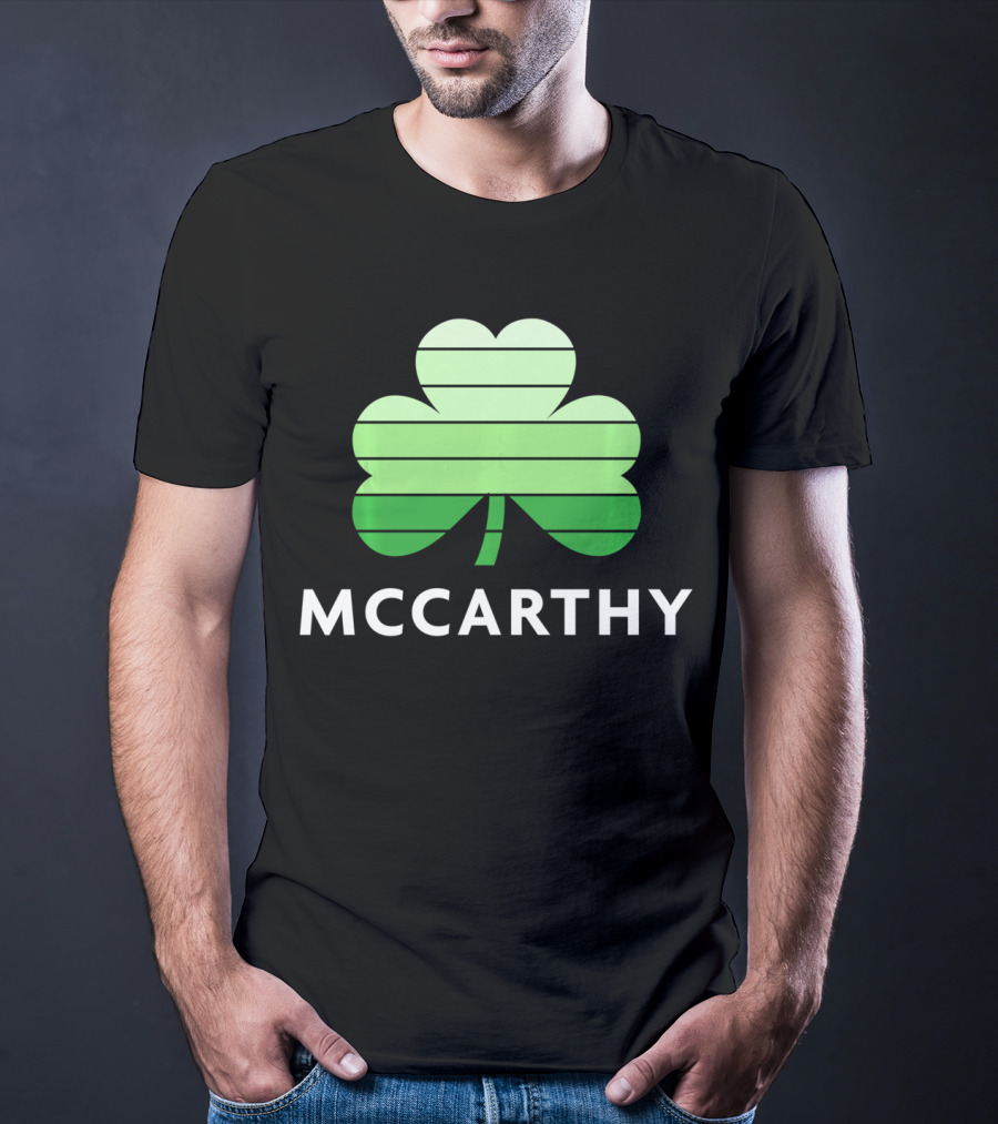 McCarthy Shamrock Irish Heritage Family Name T-Shirt
