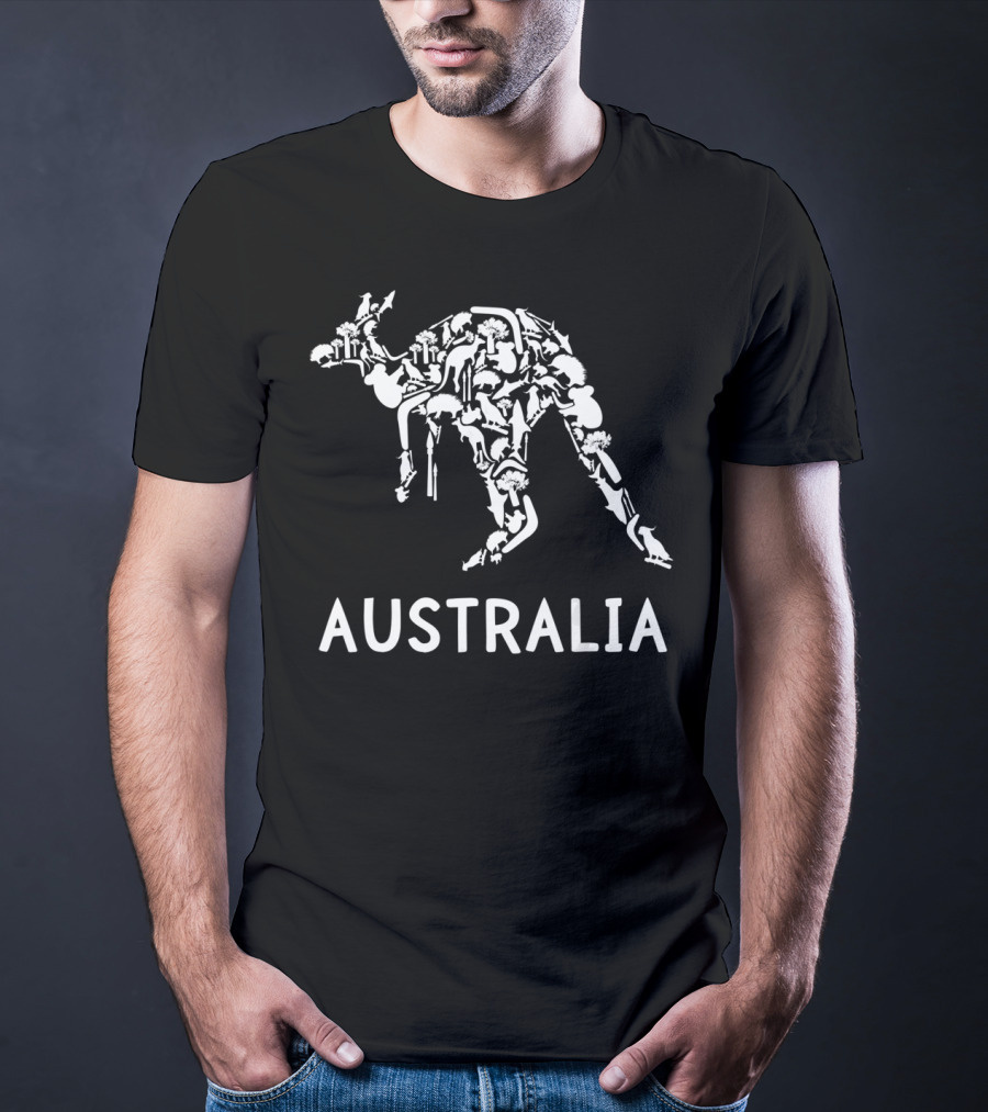 Australia Kangaroo Wildlife Indigenous T-Shirt
