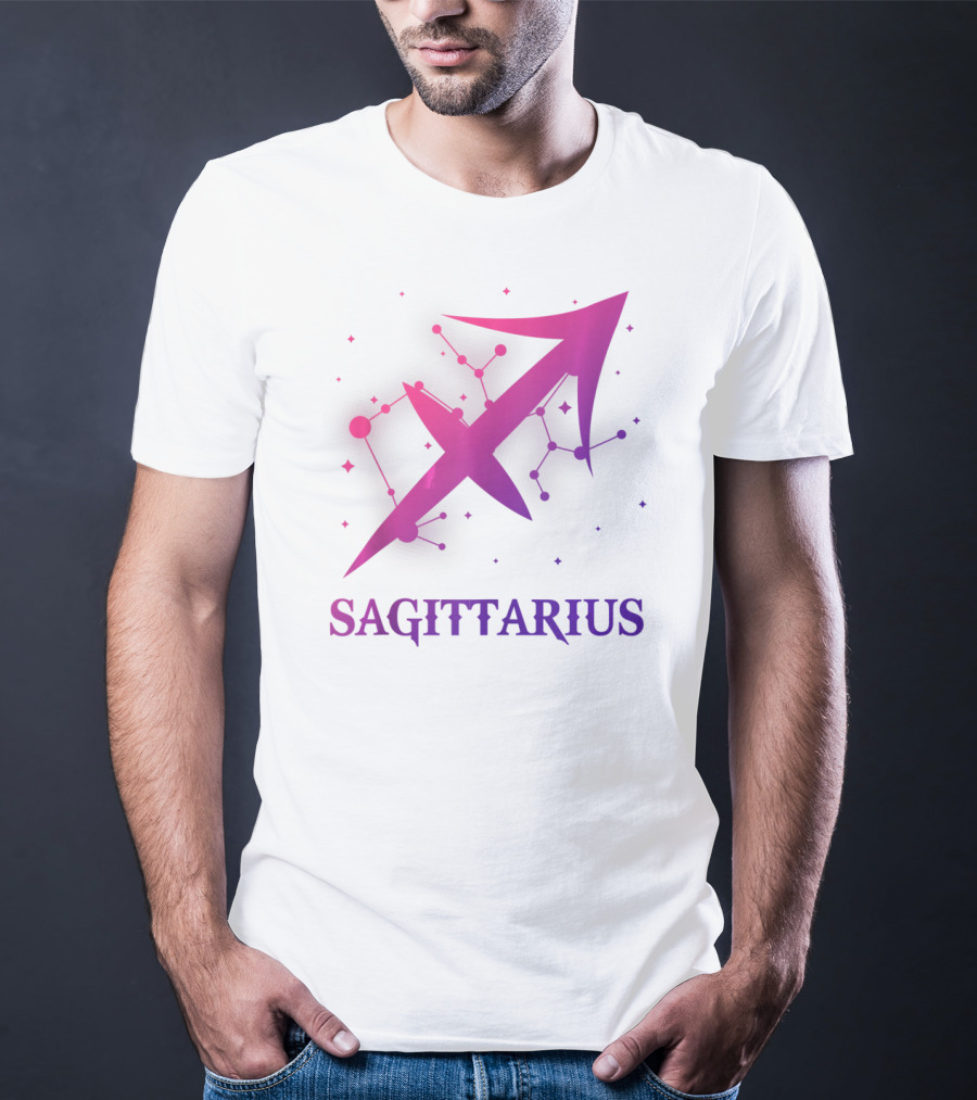 Sagittarius Zodiac Symbol Star Constellation November December Birthday T-Shirt