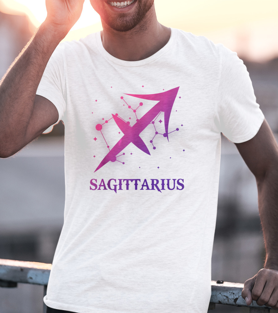 Sagittarius Zodiac Symbol Star Constellation November December Birthday T-Shirt