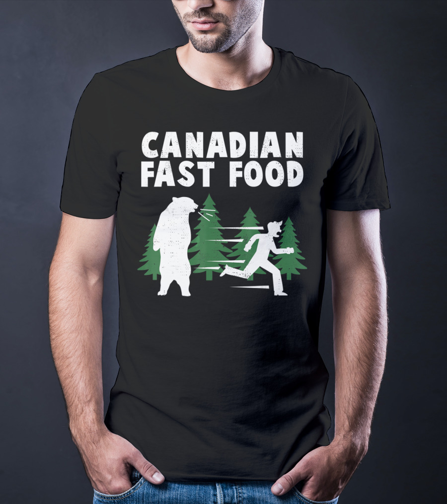 Canadian Fast Food Bear Chase Forest Adventure T-Shirt