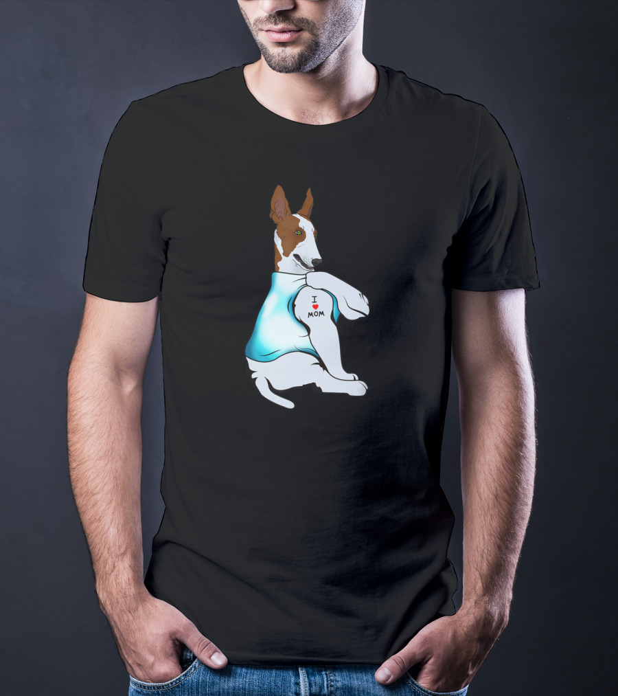 Basenji Dog I Love Mom Tattoo T-Shirt