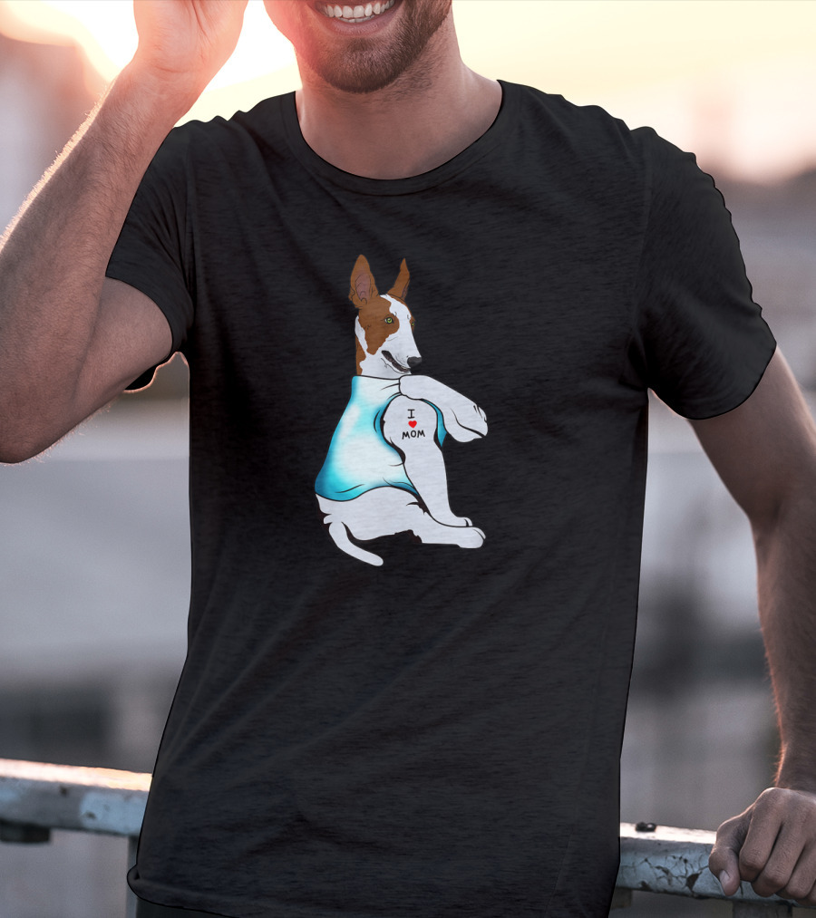 Basenji Dog I Love Mom Tattoo T-Shirt
