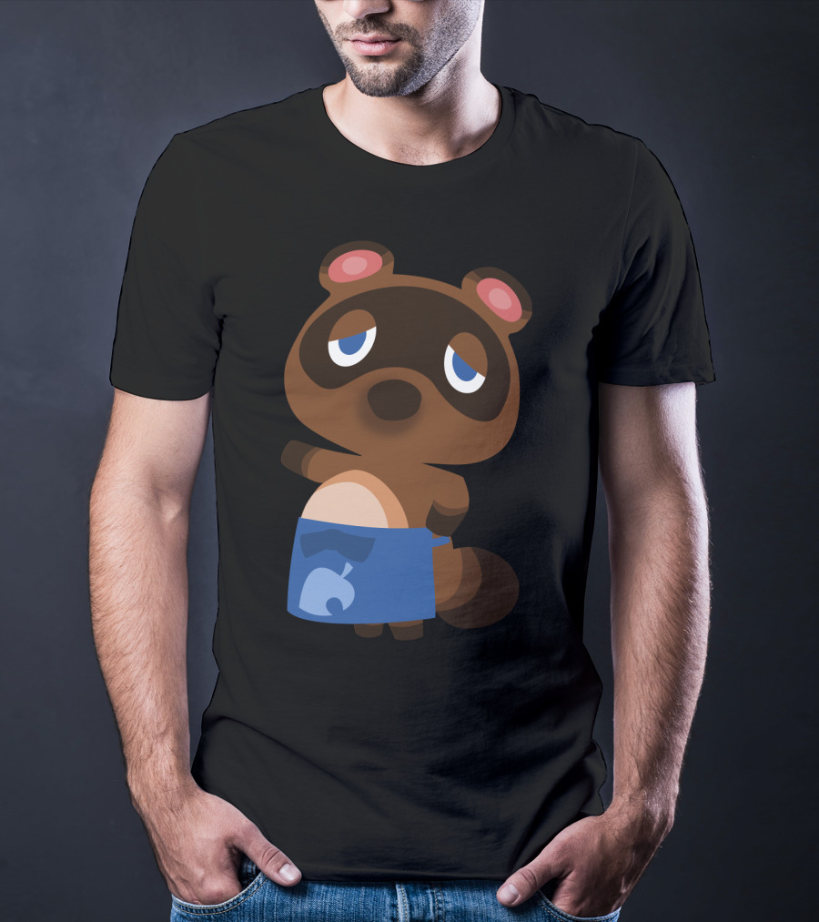 Tom Nook Animal Crossing Character Blue Apron T-Shirt