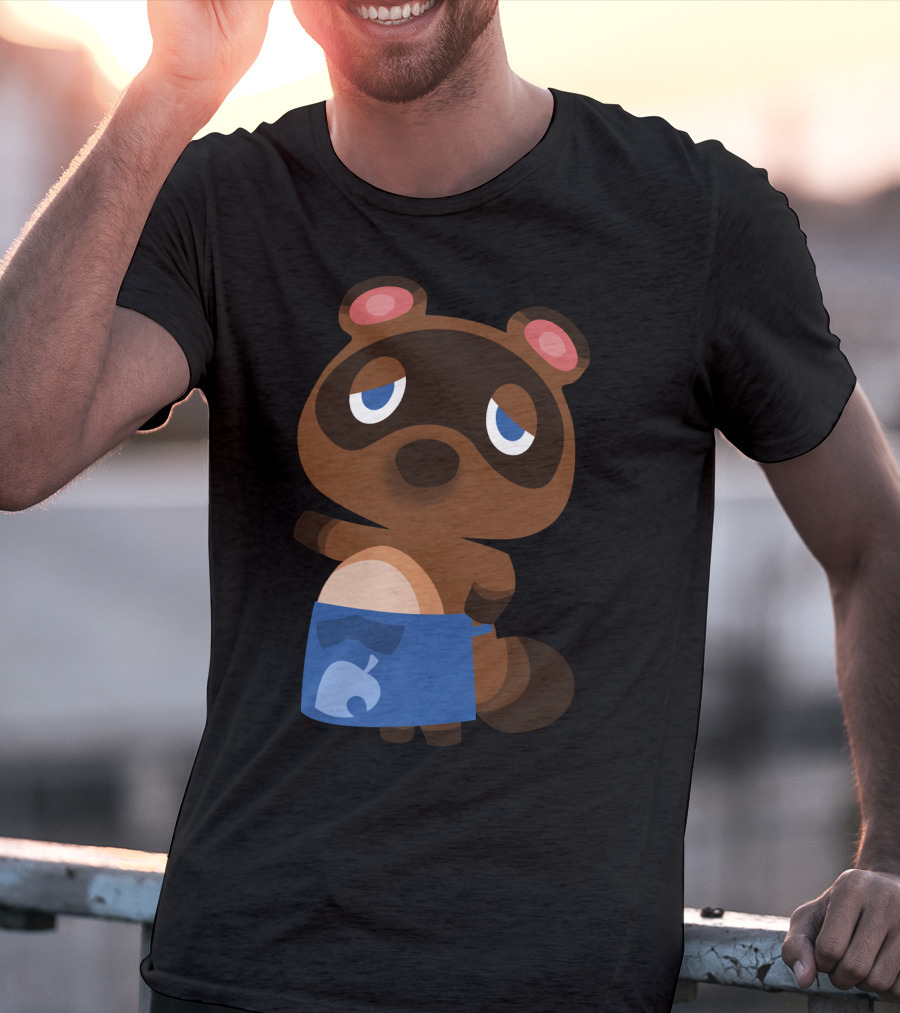 Tom Nook Animal Crossing Character Blue Apron T-Shirt