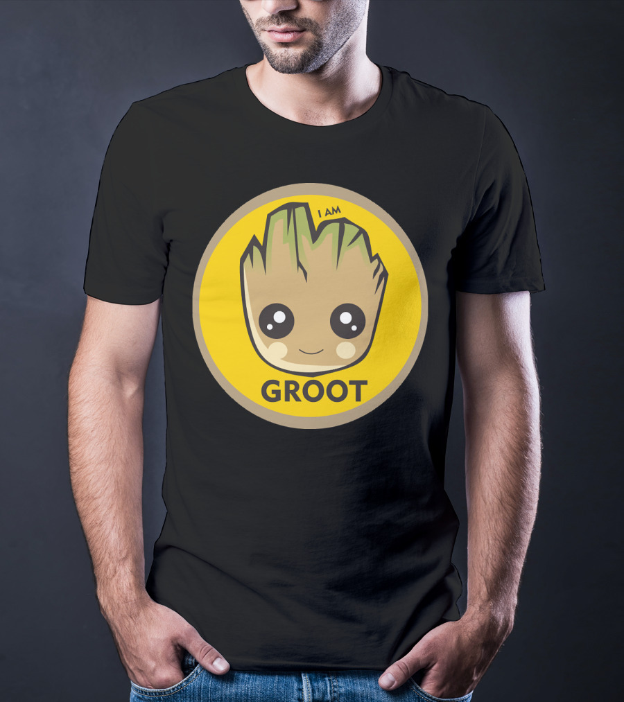 I AM GROOT Baby Groot Kawaii Face T-Shirt