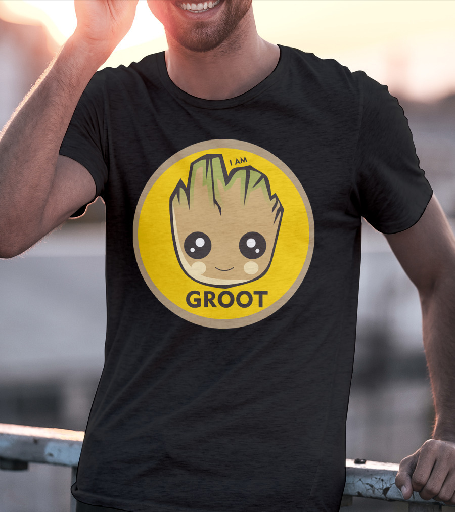 I AM GROOT Baby Groot Kawaii Face T-Shirt