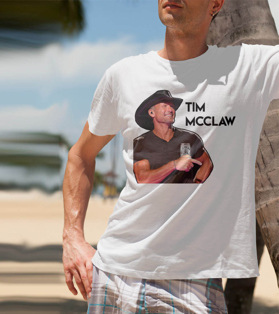 Tim McClaw White Claw Can Cowboy Hat T-Shirt