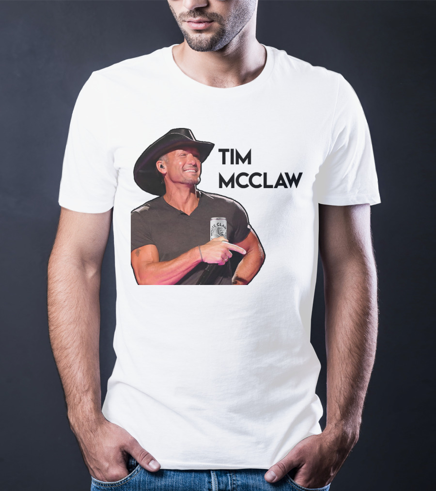 Tim McClaw White Claw Can Cowboy Hat T-Shirt