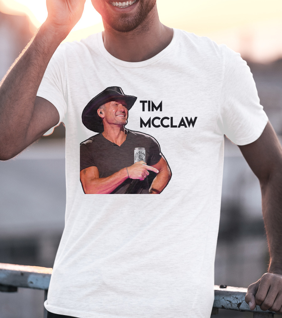 Tim McClaw White Claw Can Cowboy Hat T-Shirt