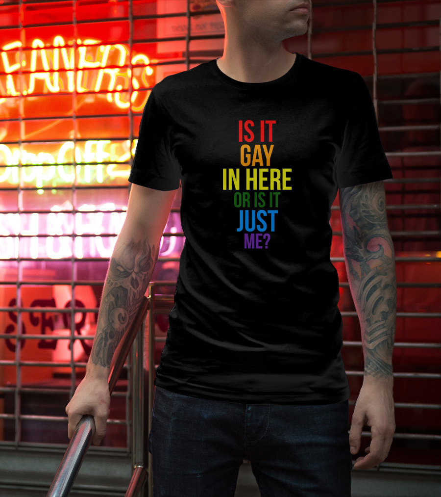 Is It Gay In Here Or Is It Just Me Pride T-Shirt