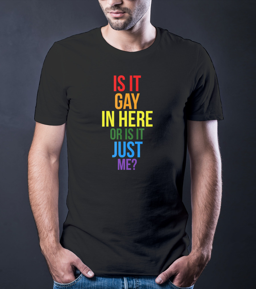 Is It Gay In Here Or Is It Just Me Pride T-Shirt