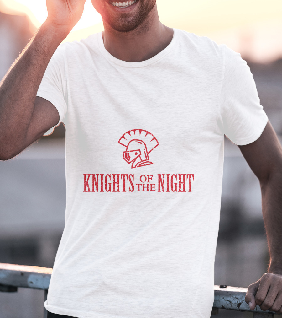 Knights Of The Night Michael Scott Spartan Helmet T-Shirt