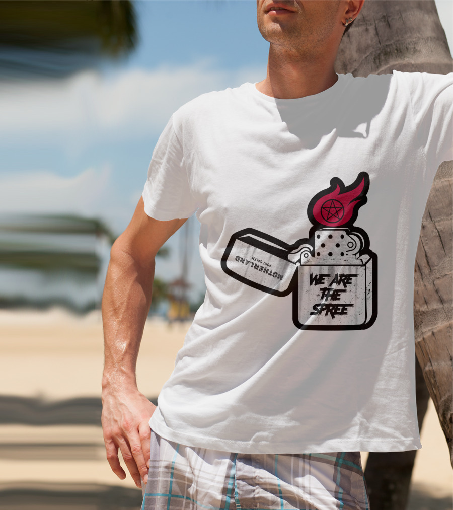 We Are The Spree Motherland For Slaves Lighter With Pentagram Flame T-Shirt