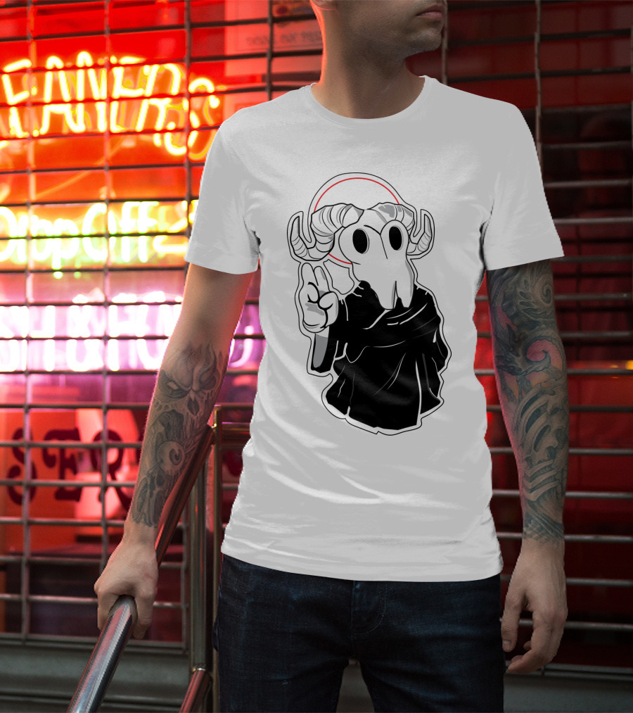 Kawaii Beezelbub Satan Evil Skull With Horns And Cloak T-Shirt