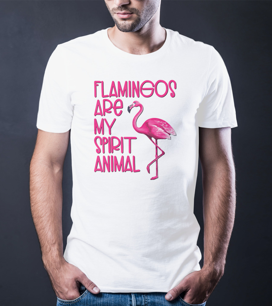 Flamingos Are My Spirit Animal Flamingo Image T-Shirt