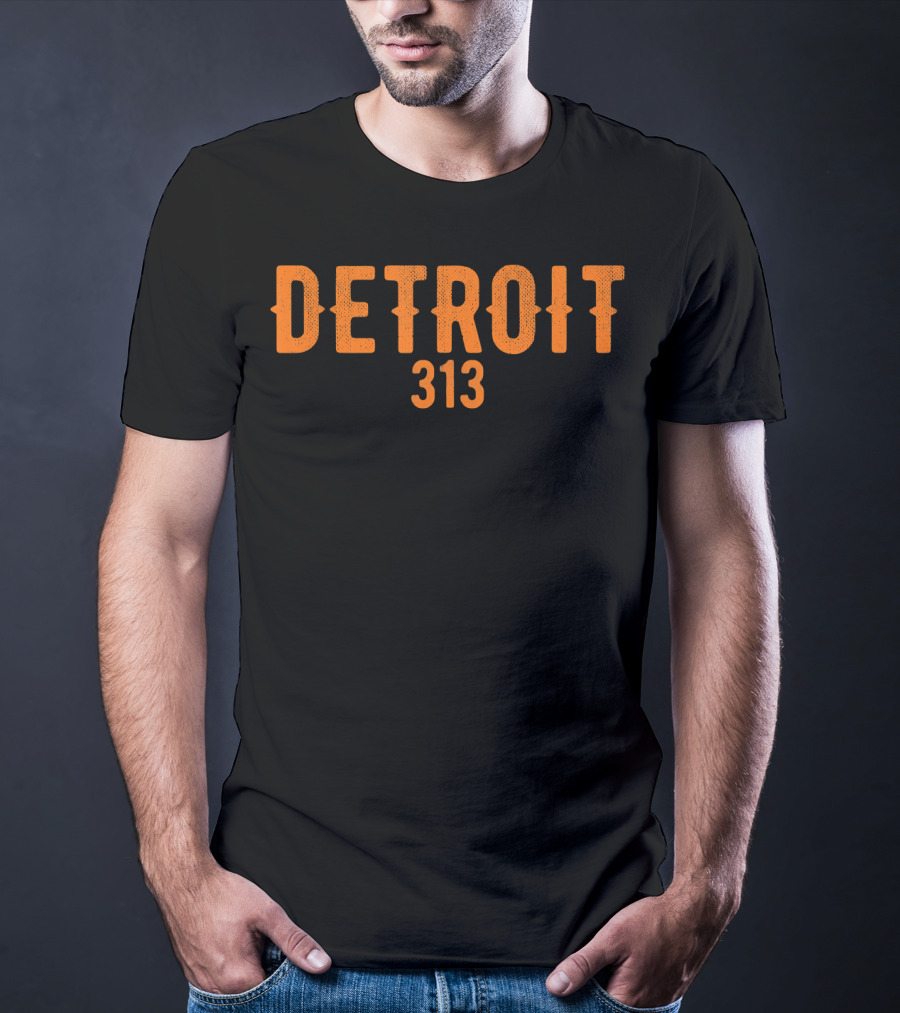 Detroit 313 Retro Motor City T-Shirt