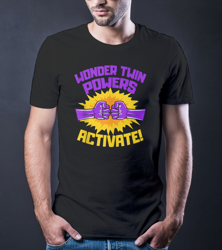 Wonder Twin Powers Activate Fist Bump Explosion T-Shirt