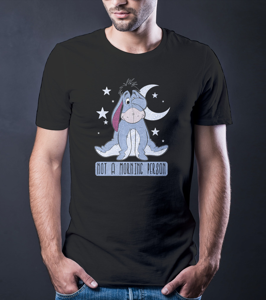 Disney Eeyore Not A Morning Person Winnie The Pooh Moon Stars T-Shirt