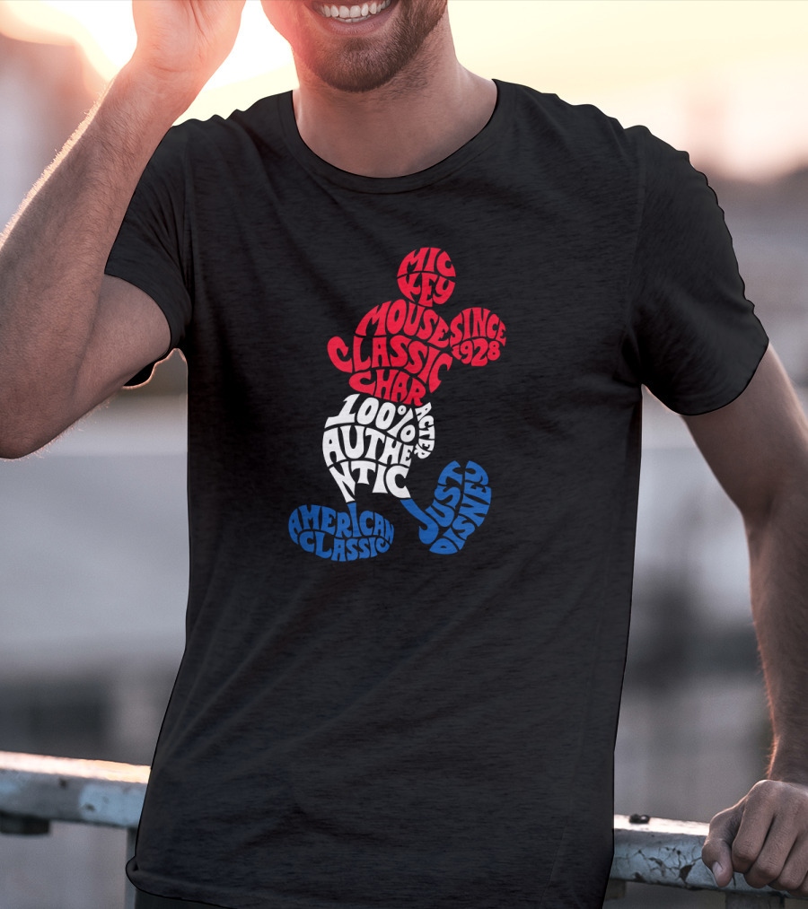Disney Mickey Mouse American Classic 100% Authentic Since 1928 Just Character T-Shirt