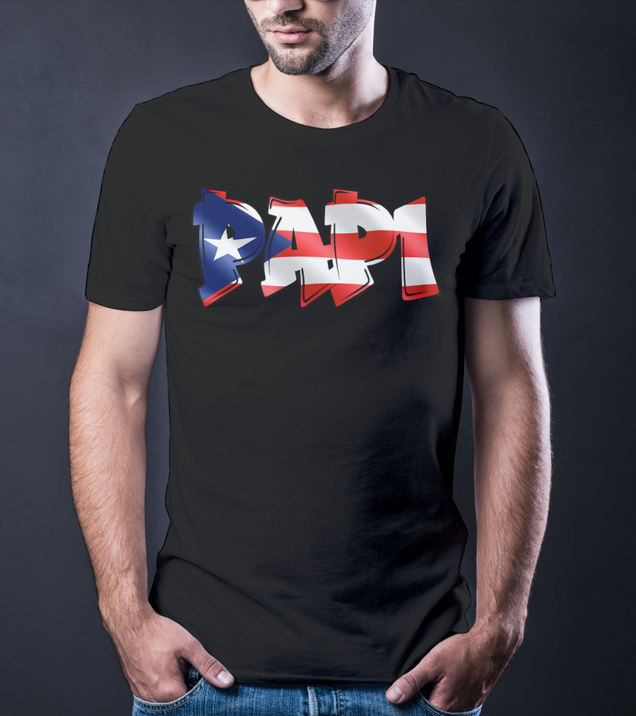 Papi Puerto Rican Flag T-Shirt