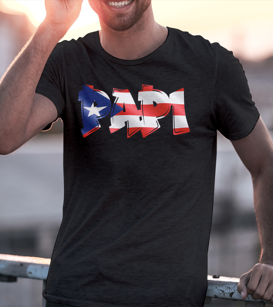Papi Puerto Rican Flag T-Shirt