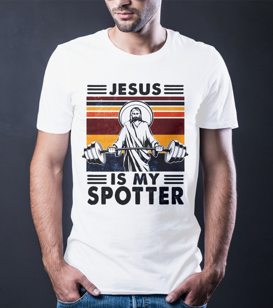 Jesus Is My Spotter Gym Christian T-Shirt